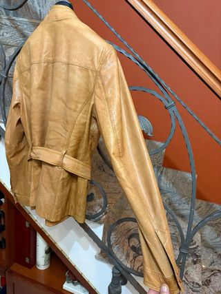 Giacca/trench in vera pelle  vintage donna