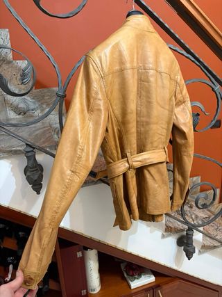 Giacca/trench in vera pelle  vintage donna