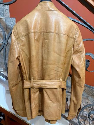 Giacca/trench in vera pelle  vintage donna