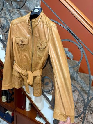 Giacca/trench in vera pelle  vintage donna