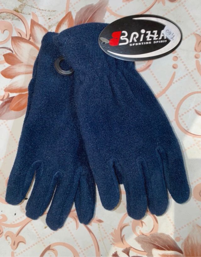 Guanti in pile unisex Brizza blu taglia M