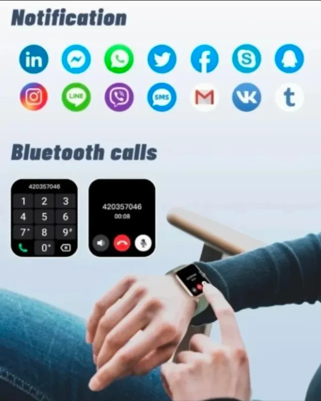 Smartwatch Pro Verde Plata