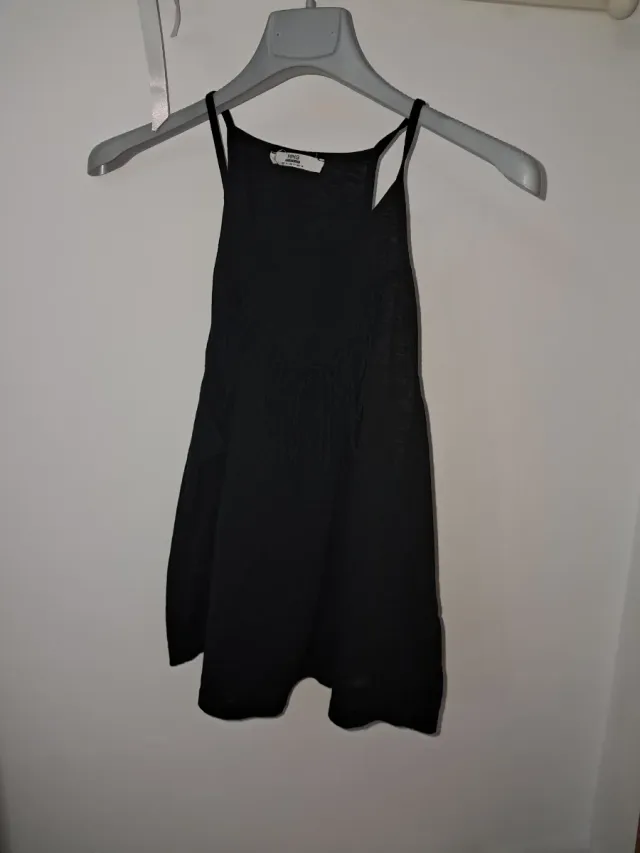 Top Mango Negro Talla M fiesta
