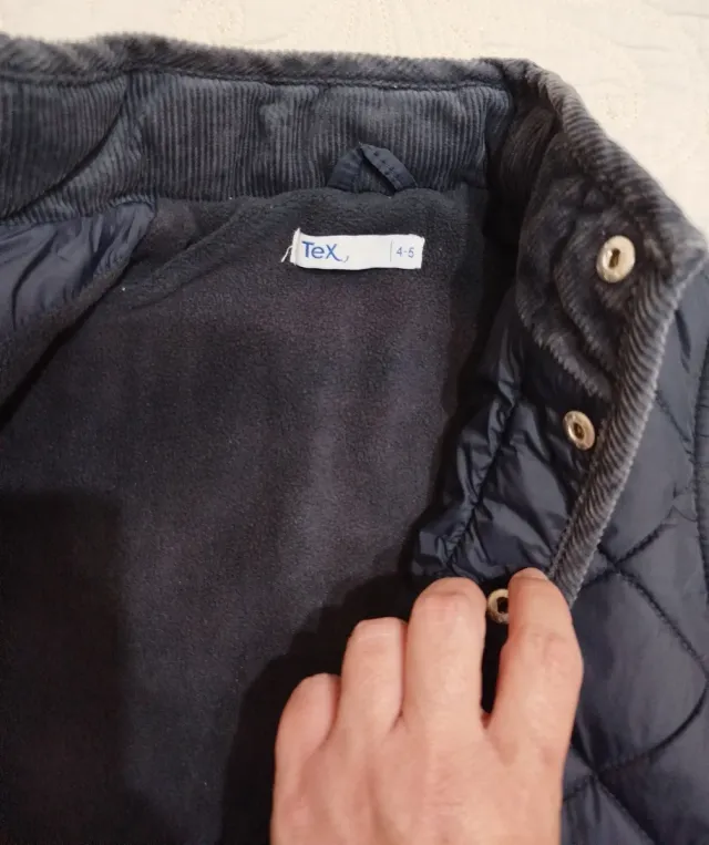 Chaqueta acolchada forro polar niño T 4-5