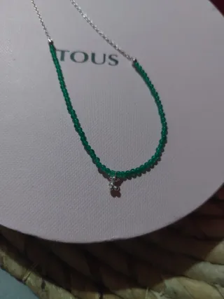 Collar Tous Oso Bold Bear plata y calcedonia