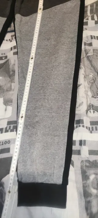 Pantalón XL chándal negro y gris