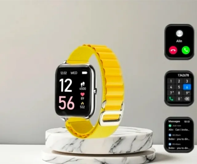 SmartWatch Pro Plata y Amarillo