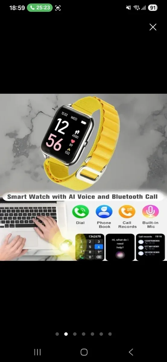 SmartWatch Pro Plata y Amarillo