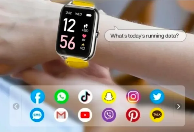 SmartWatch Pro Plata y Amarillo