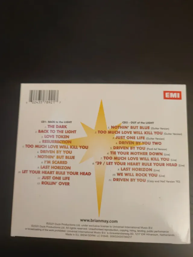 CD Brian May Back to the Light Deluxe