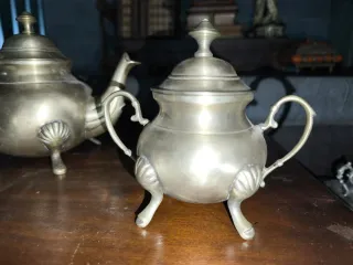 Servicio de té vintage metal