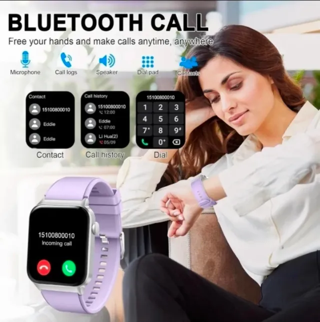 SmartWatch Pro Plata/Morado