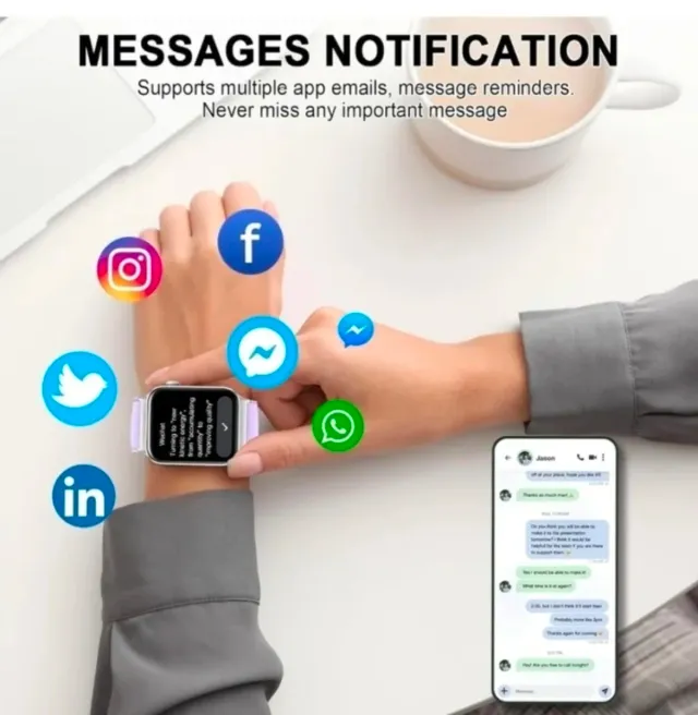 SmartWatch Pro Plata/Morado