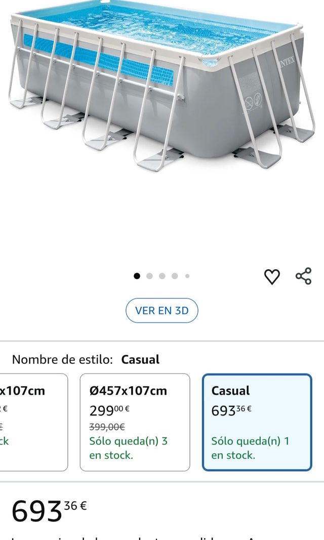 Piscina desmontable 400 x 122 x 200 cm