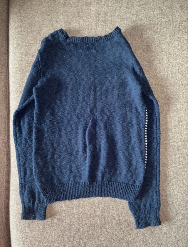 Jersey TEX niña corazón azul y blanco