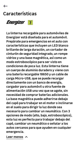 Linterna ENERGIZER Recargable 500 Lúmenes