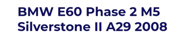 BMW M5 E60 Phase 2 Otto ot426