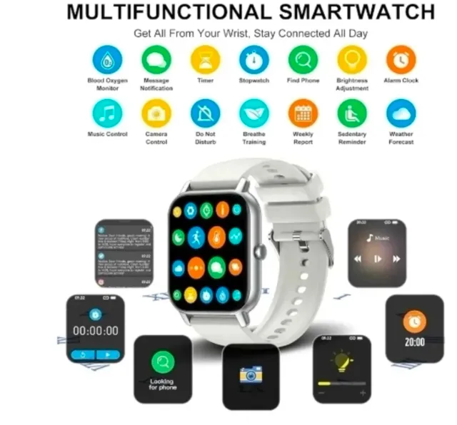 SmartWatch Pro Plata y Blanco