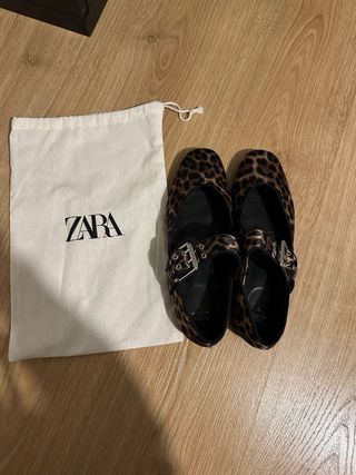 Manoletinas Zara Animal Print
