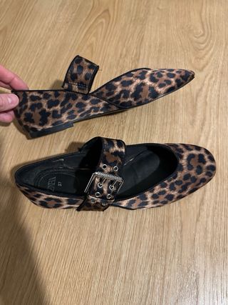 Manoletinas Zara Animal Print