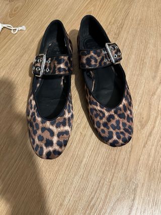 Manoletinas Zara Animal Print