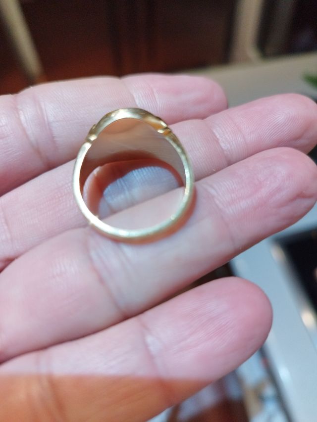 Anillo Oro 18k Ágata Azul