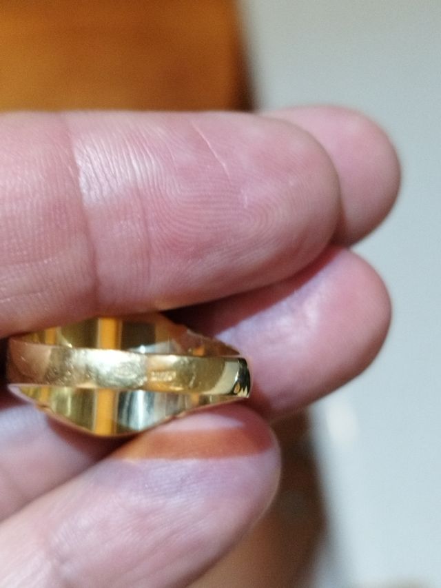 Anillo Oro 18k Ágata Azul
