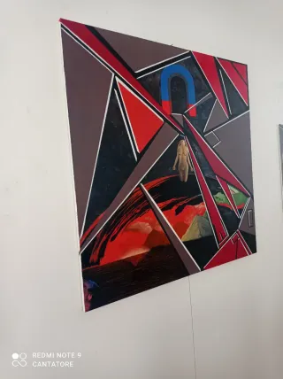 Dipinto Possibilista Olio su Tela Astratto