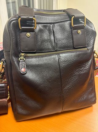 Bolso hombre Swissbag piel marrón