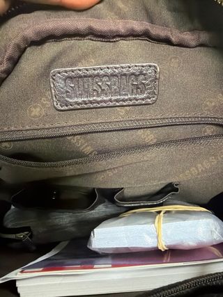 Bolso hombre Swissbag piel marrón