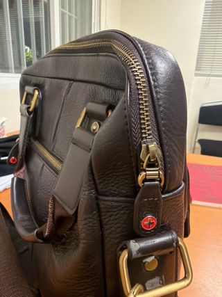 Bolso hombre Swissbag piel marrón