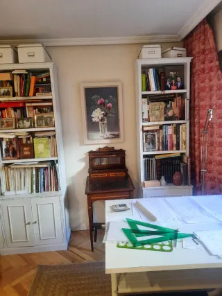 Tavolo da disegno in legno e metallo