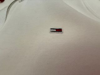 Sudadera Tommy Hilfiger Blanca Cremallera