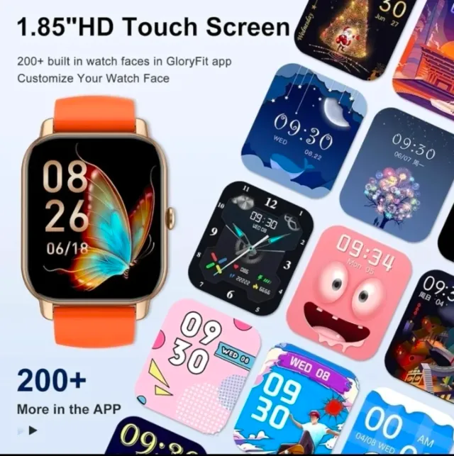 Smartwatch Pro Dorado y Naranja