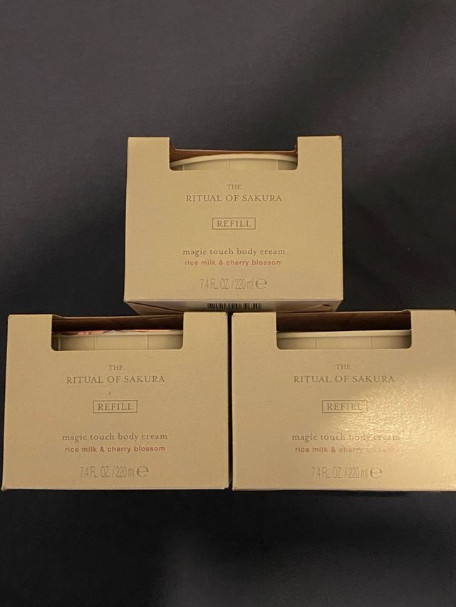 3x Ritual of Sakura Recambios Crema Corporal