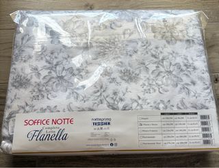 Completo Lenzuola Flanella Piazza Mezza