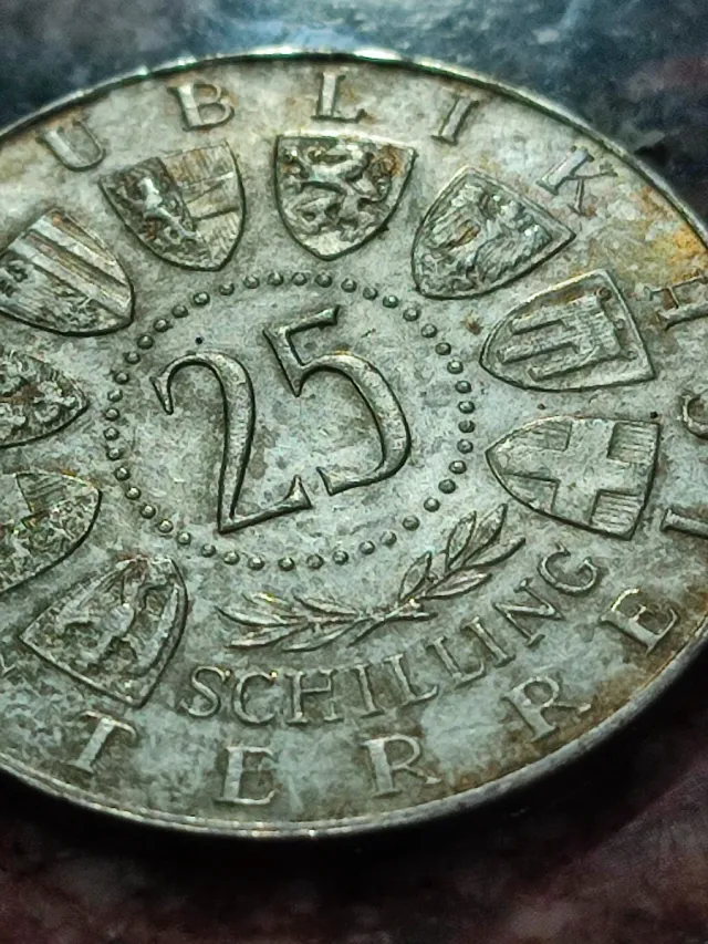Moneda Plata 25 Shilling Austria 1958