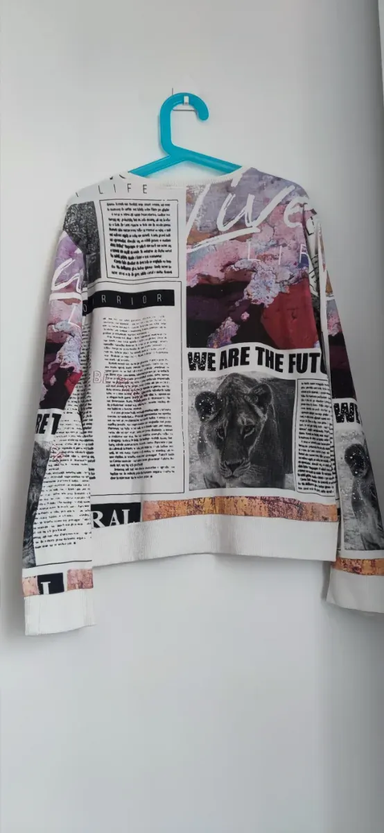 Sudaderas estampo y flecos niña 152/158