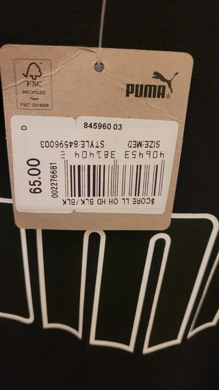 Sudadera Puma Hombre Negra