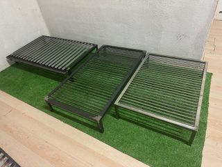 Griglia 80x50cm a V con grassoiera per barbecue