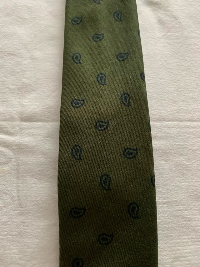 Corbata Sastreria Cabello Verde Oliva