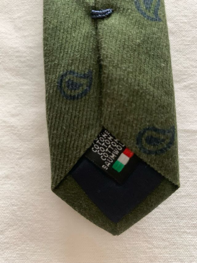 Corbata Sastreria Cabello Verde Oliva