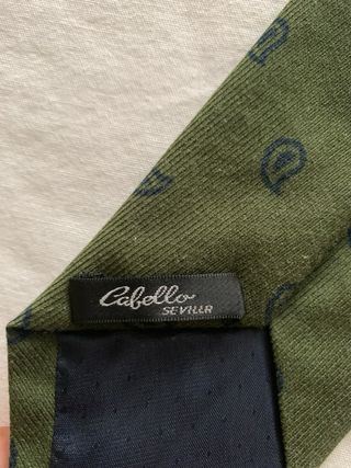 Corbata Sastreria Cabello Verde Oliva