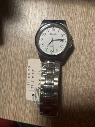 Reloj Micro Plata y Blanco Nuevo