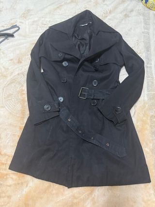 Gabardina negra mujer