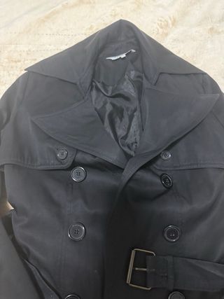 Gabardina negra mujer