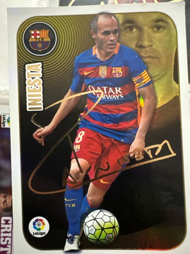 Carta Iniesta Firmada FC Barcelona La Liga