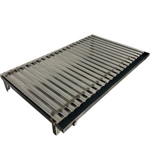 Griglia 90x50 cm in V con grassoiera per barbecue