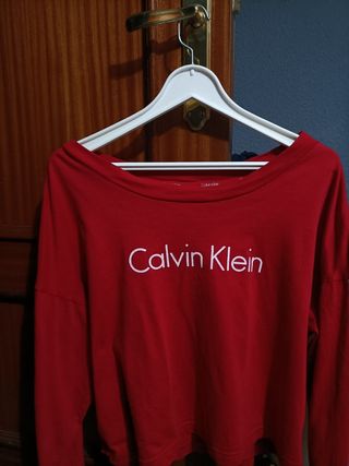 Sudadera Calvin Klein Roja Mujer XL