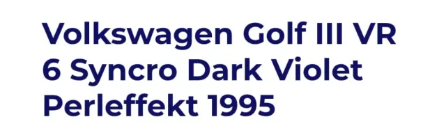 Volkswagen Golf III VR6 Syncro Violeta 1995